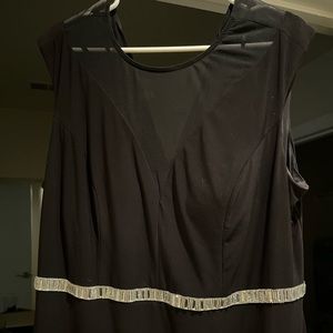 floor length fancy dress black